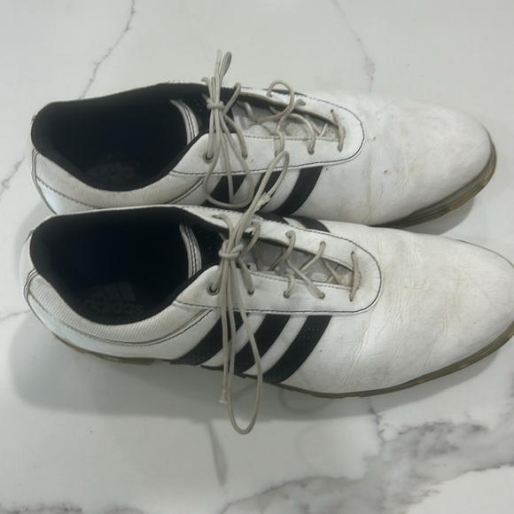 Adidas Men\'s Adipure Flex Golf Shoes White and Black . Size 11‎